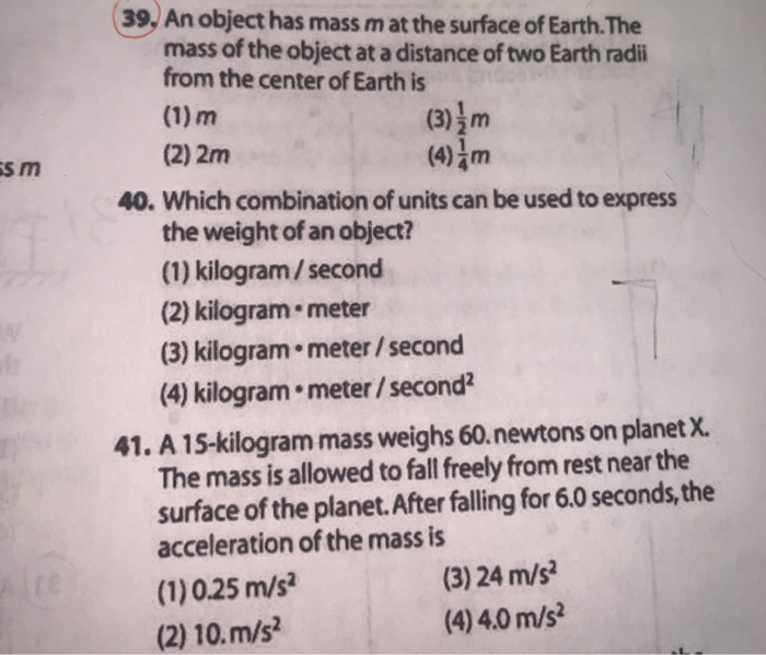 Solved 34. The following diagram shows a satellite of mass m | Chegg.com