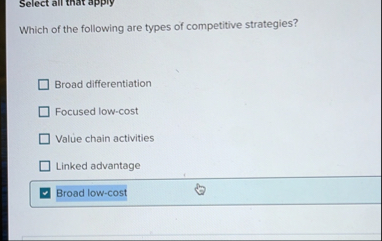 Solved Select all that applyWhich of the following are types | Chegg.com