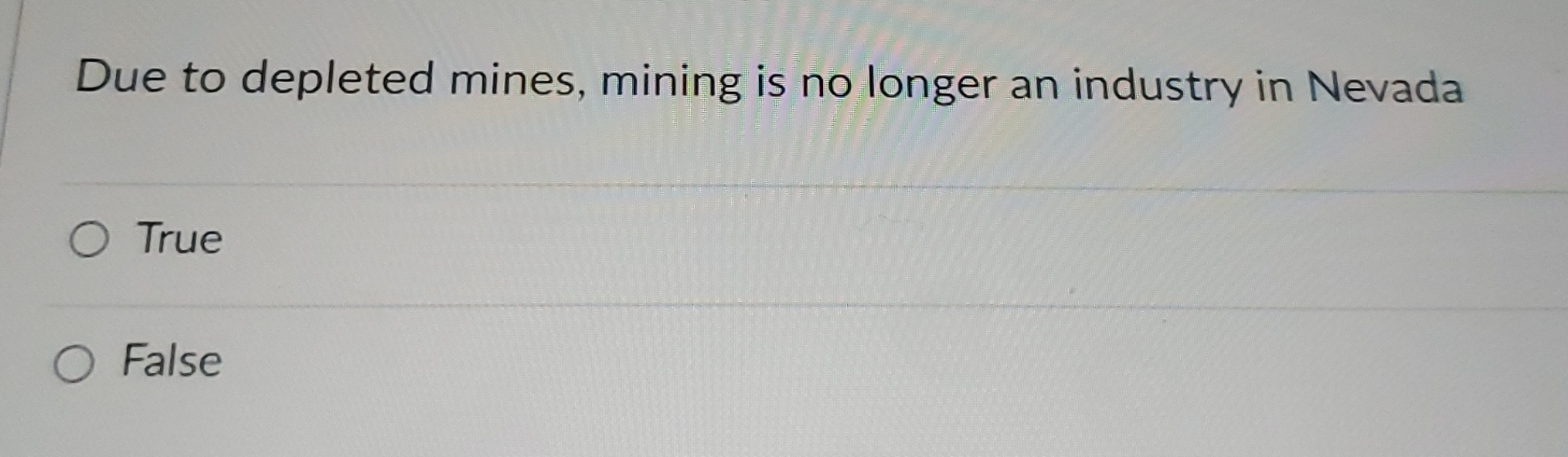 Solved Due to depleted mines, mining is no longer an | Chegg.com