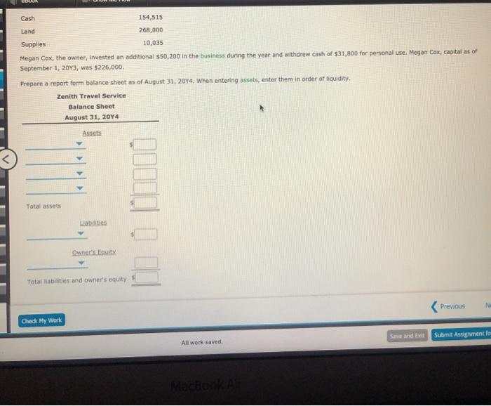 solved-balance-sheet-the-account-balances-of-zenith-travel-chegg