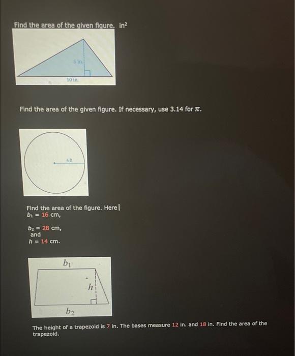 find the area of the figure given below class 5