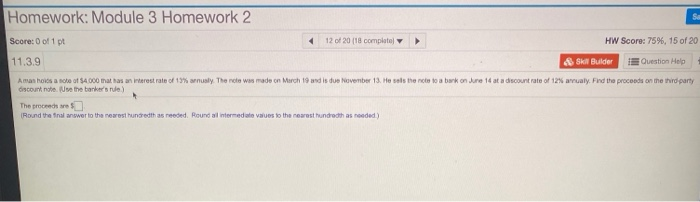 Solved Homework: Module 3 Homework 2 So Score: 0 of 1 pt 12 | Chegg.com