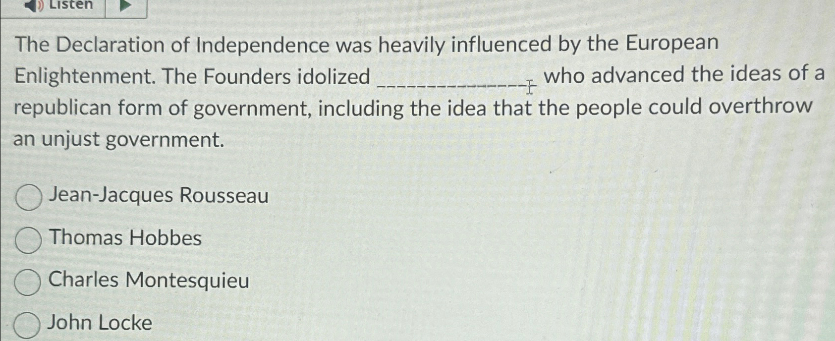 what enlightenment influenced the declaration of independence