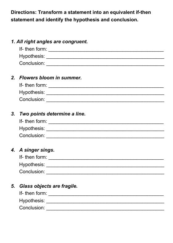 hypothesis and conclusion questions and answers