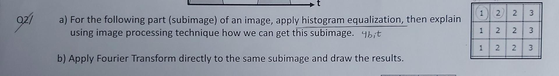 Solved Subject : Digital Image processing l want solve the | Chegg.com