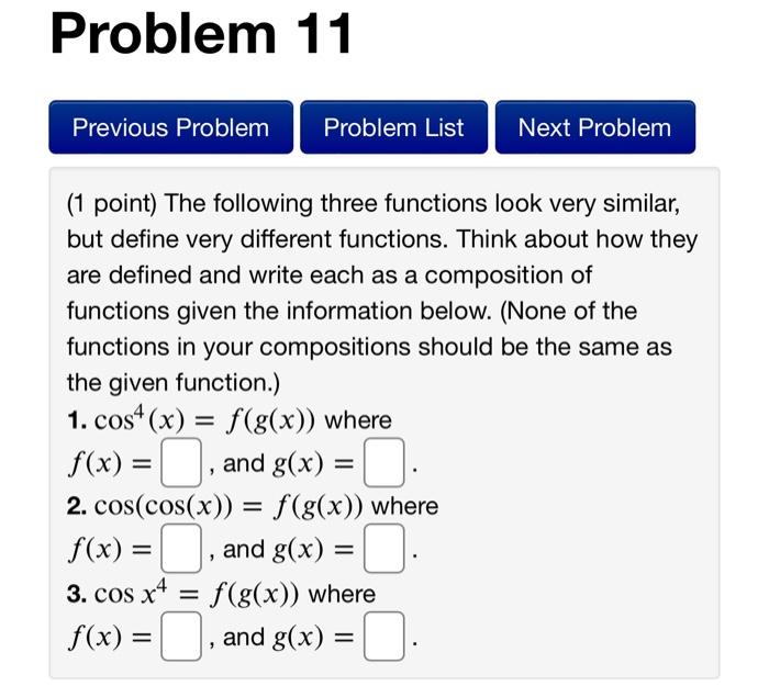 Solved Problem 11 Previous Problem Problem List Next Problem | Chegg.com