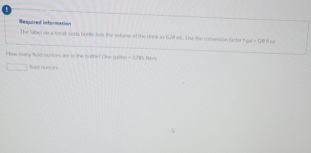 Solved Required information The label on a small soda bottle