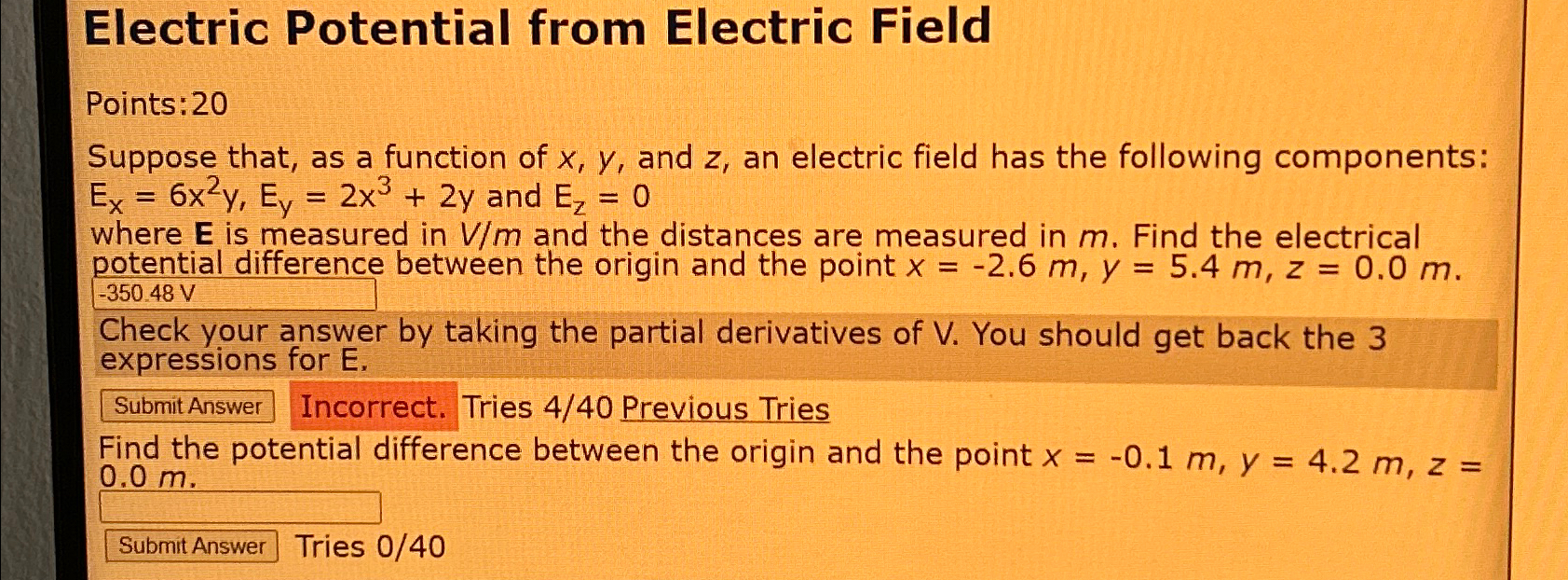 Solved Electric Potential From Electric | Chegg.com