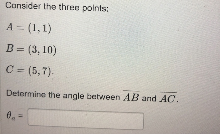 Solved (2 Points) Find A B If A = 8, B = 3, And The Angle | Chegg.com