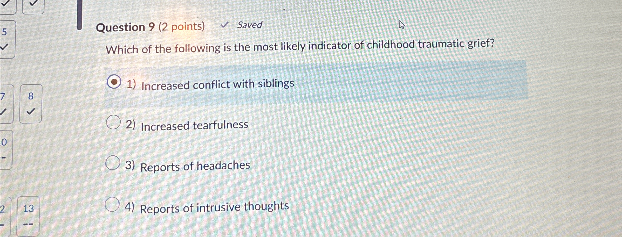 Solved Question 9 (2 ﻿points) ﻿SavedWhich of the following | Chegg.com