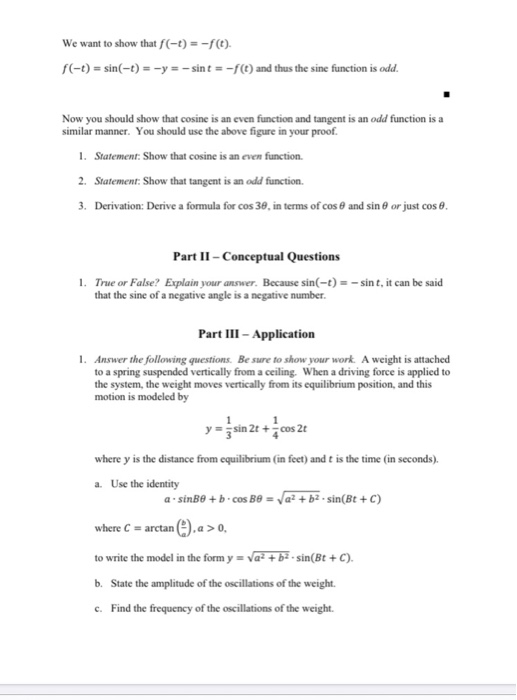 Solved MAC1114 - College Trigonometry - Project 2 | Chegg.com