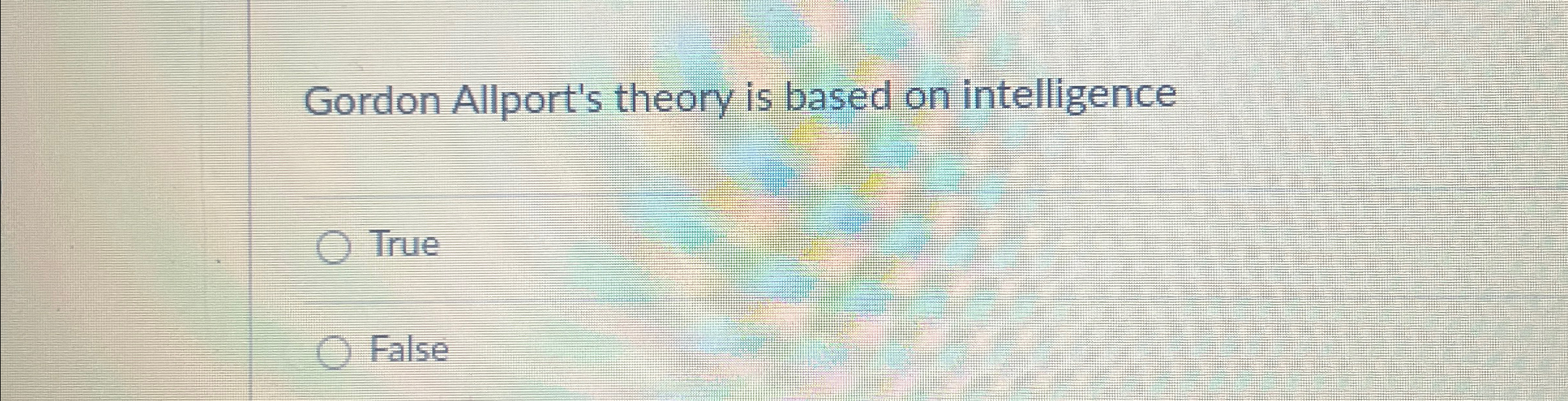 Solved Gordon Allport's theory is based on | Chegg.com