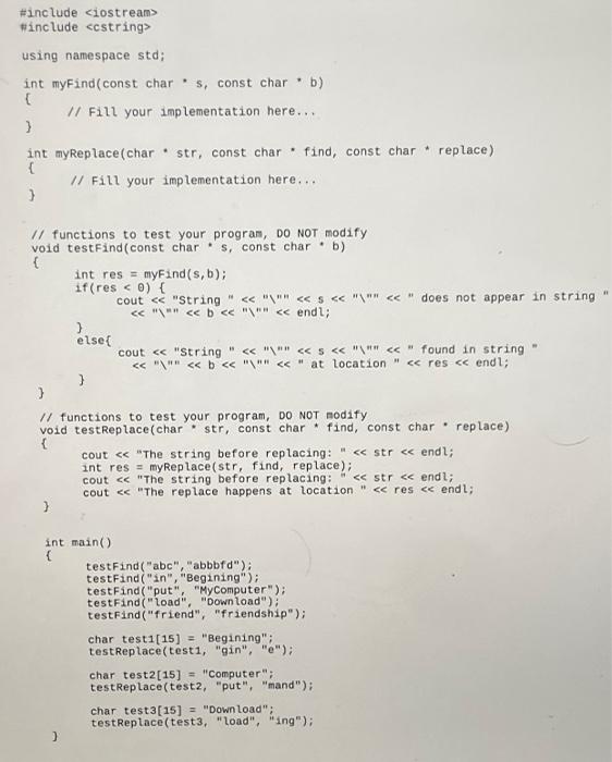 Solved In the project, you will implement functions that | Chegg.com