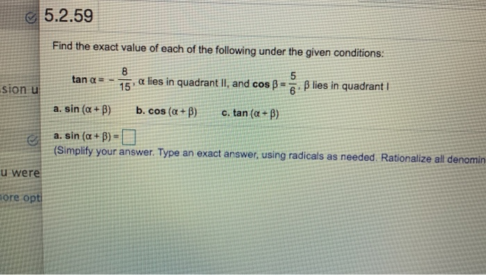 Solved 5 2 59 Find The Exact Value Of Each Of The Following Chegg solved-5-2-59-find-the-exact-value-of-each-of-the-following-chegg