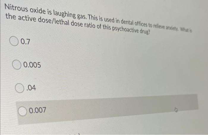 Solved Nitrous oxide is laughing gas. This is used in dental | Chegg.com