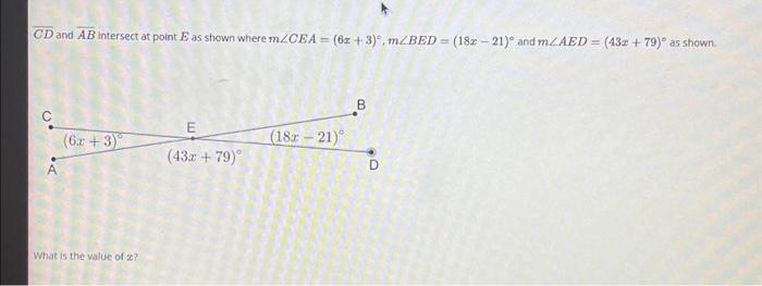 [solved]: Cd And Ab Intersect At Point E As Shown Where Mce