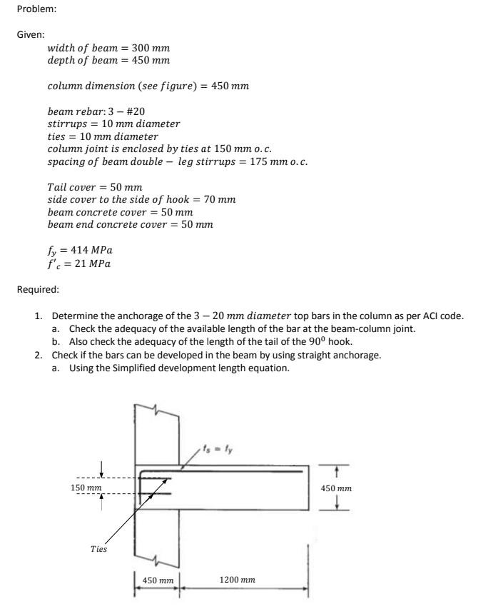 Solved Problem: Given: Width Of Beam = 300 Mm Depth Of Beam 