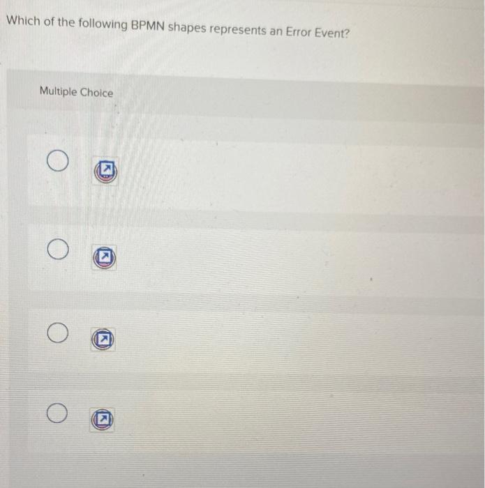 Solved Which of the following BPMN shapes represents an | Chegg.com