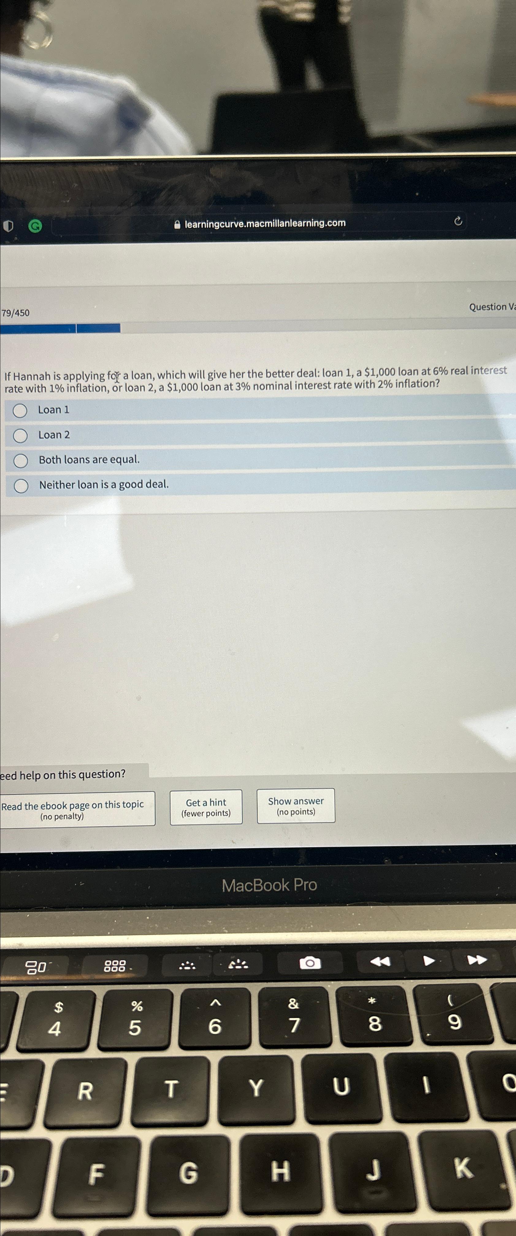 Solved If Hannah is applying for a loan, which will give her | Chegg.com