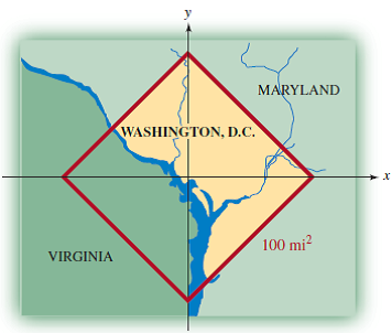 Original District Of Columbia Map Solved: Washington, D.c. The Square In The Map Shows The 100-Squar... |  Chegg.com