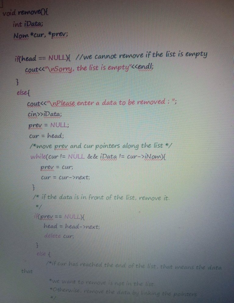 Solved 1. Please modify the linked list program provided to | Chegg.com