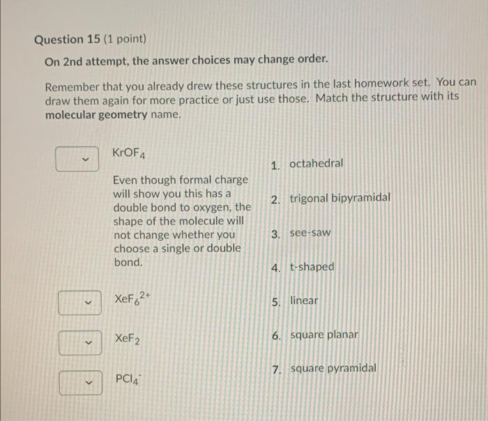 Solved Question 15 (1 Point) On 2nd Attempt, The Answer | Chegg.com