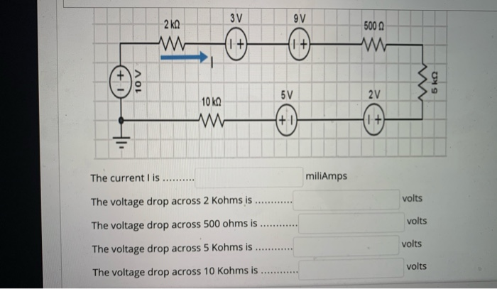 Solved Determine the value of the current (1) and voltage | Chegg.com