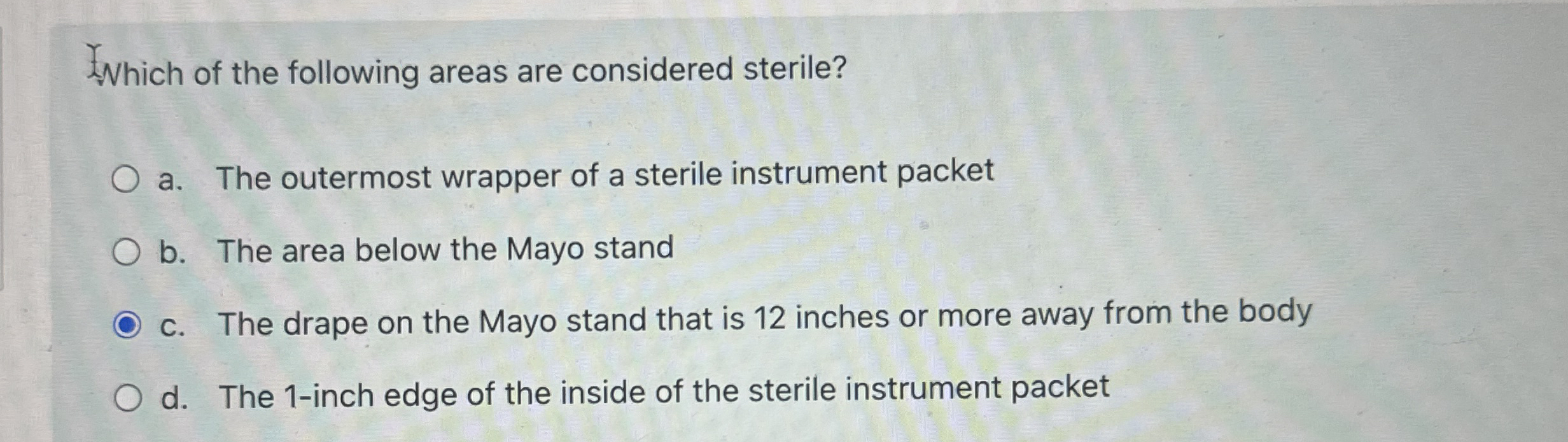Solved Which of the following areas are considered | Chegg.com