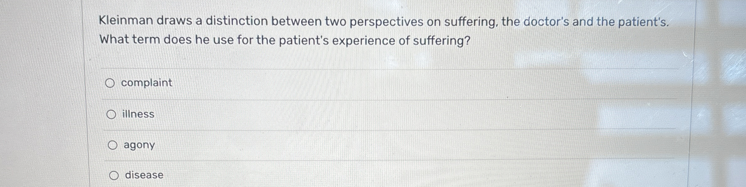 Solved Kleinman draws a distinction between two perspectives | Chegg.com