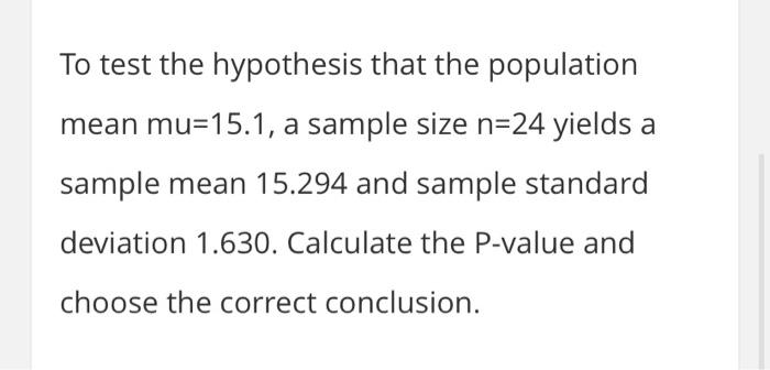 sample mean of hypothesis