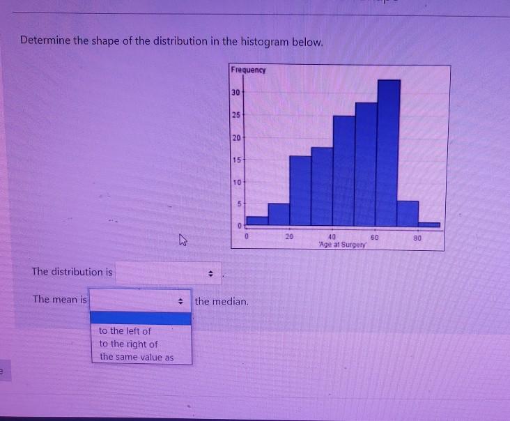 Solved Determine the shape of the distribution in the | Chegg.com