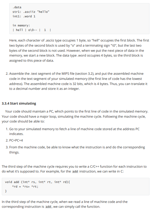 Solved 1. Overview The first project is going to be a MIPS | Chegg.com