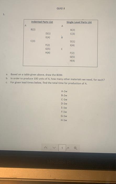 Solved a. Based on a table given above, draw the 80OM. b. In | Chegg.com