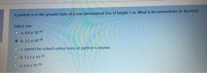 Solved A particle is in the ground state of a | Chegg.com
