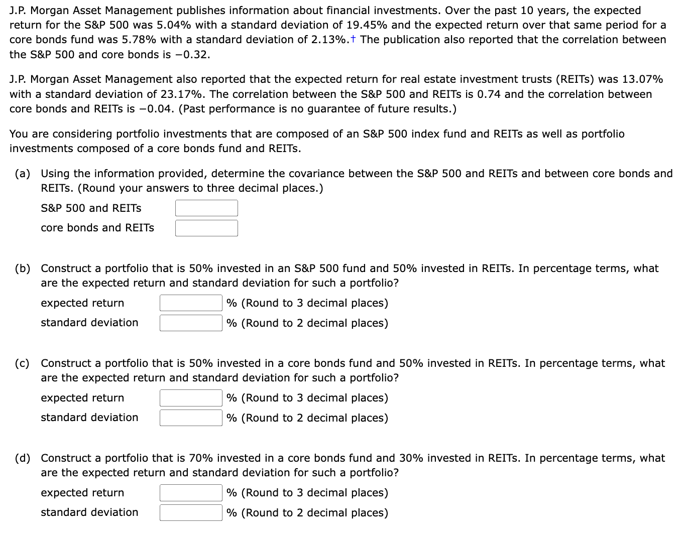 Solved J P ﻿morgan Asset Management Publishes Information