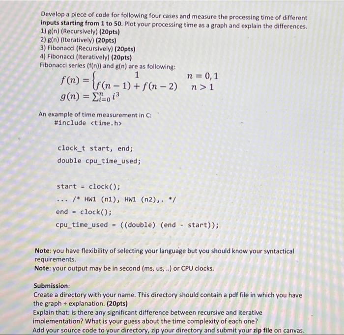 Solved Develop a piece of code for following four cases and | Chegg.com