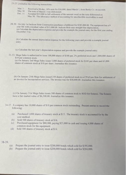 Solved ACC 220 Review (50 Journal Entries)#2 1-8. Journalize | Chegg.com