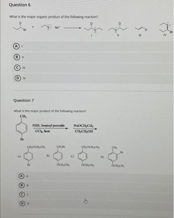 Solved What is the major organic product of the following | Chegg.com