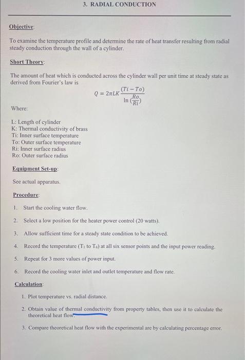 Solved this is experiment heat transfer write abstract , | Chegg.com