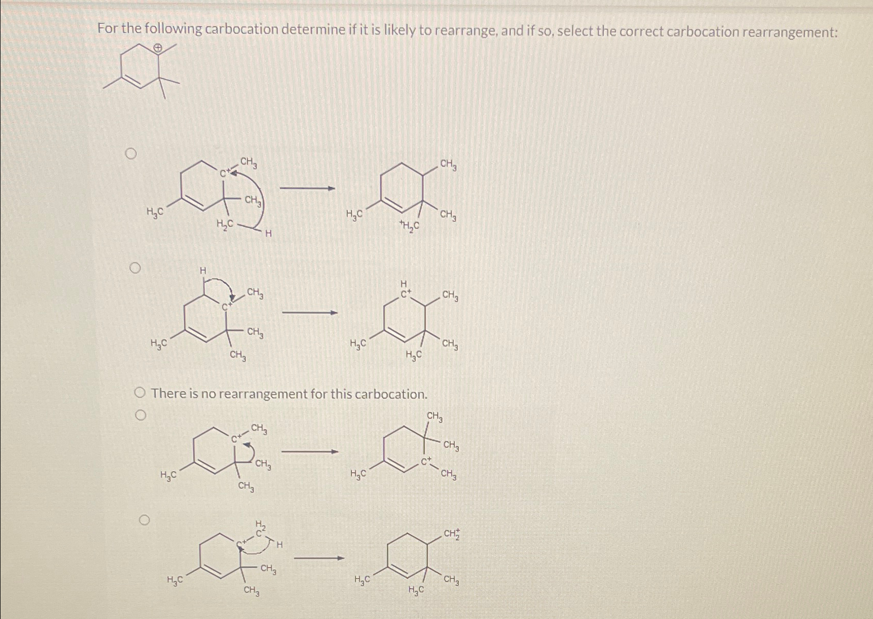 Solved For the following carbocation determine if it is | Chegg.com