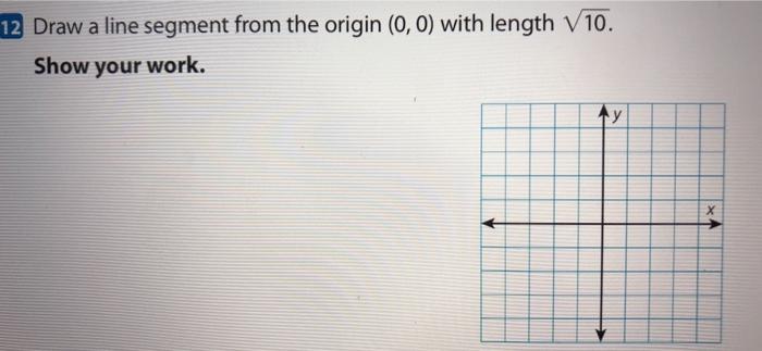 Solved 12 Draw a line segment from the origin (0,0) with | Chegg.com