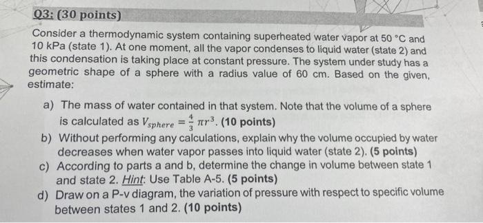 Solved Consider a thermodynamic system containing | Chegg.com
