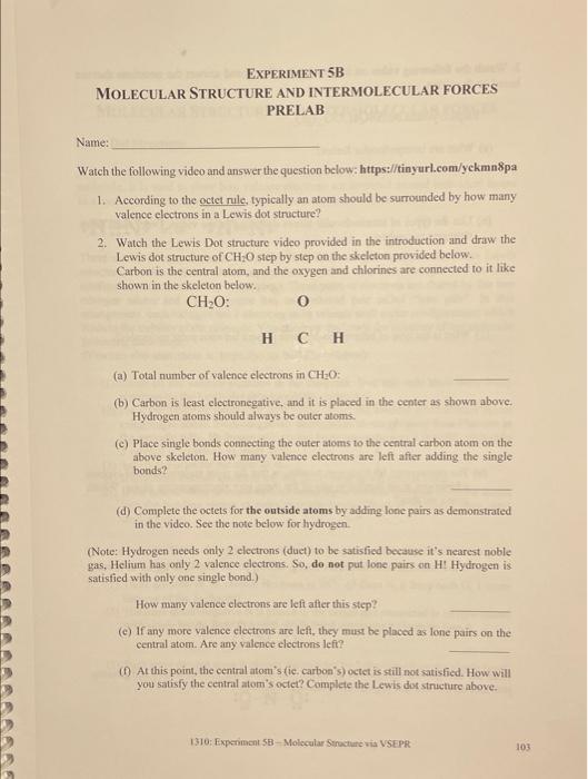 A Total Number Of Valence Electrons In CH2O B Chegg Com   Image