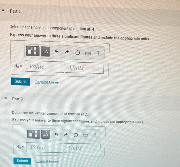 Solved Determine The Components Of Reaction At A And B. Take | Chegg.com