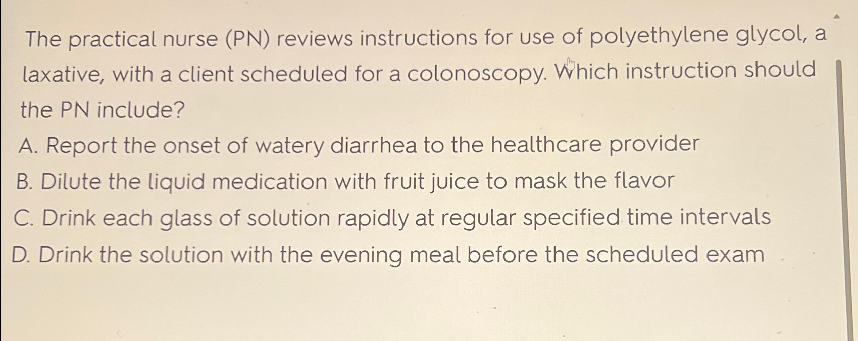 The Practical Nurse (PN) ﻿reviews Instructions For | Chegg.com