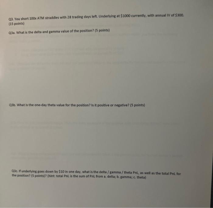 Solved Q4. Collar hedging (20 points) Underlying at 1000