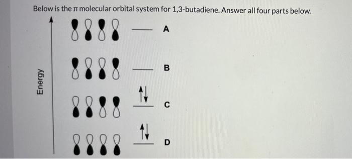 Solved Below is the π molecular orbital system for | Chegg.com