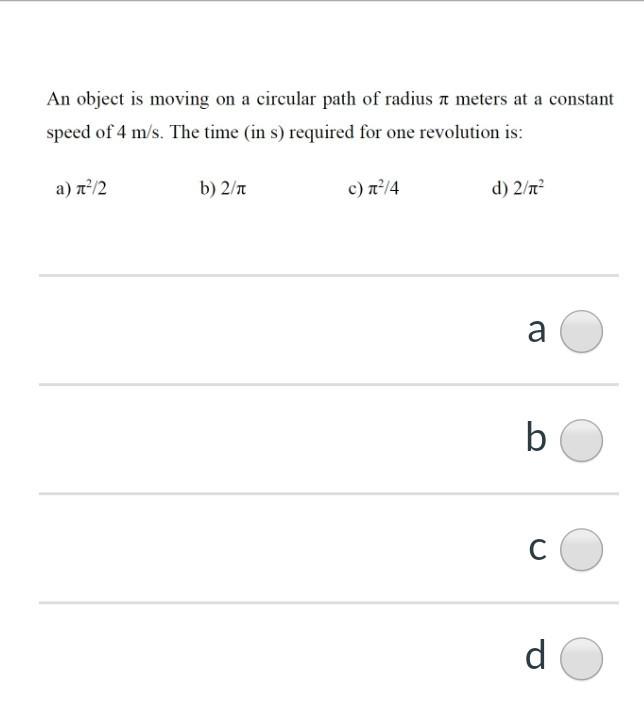 Solved An Object Is Moving On A Circular Path Of Radius Nt | Chegg.com