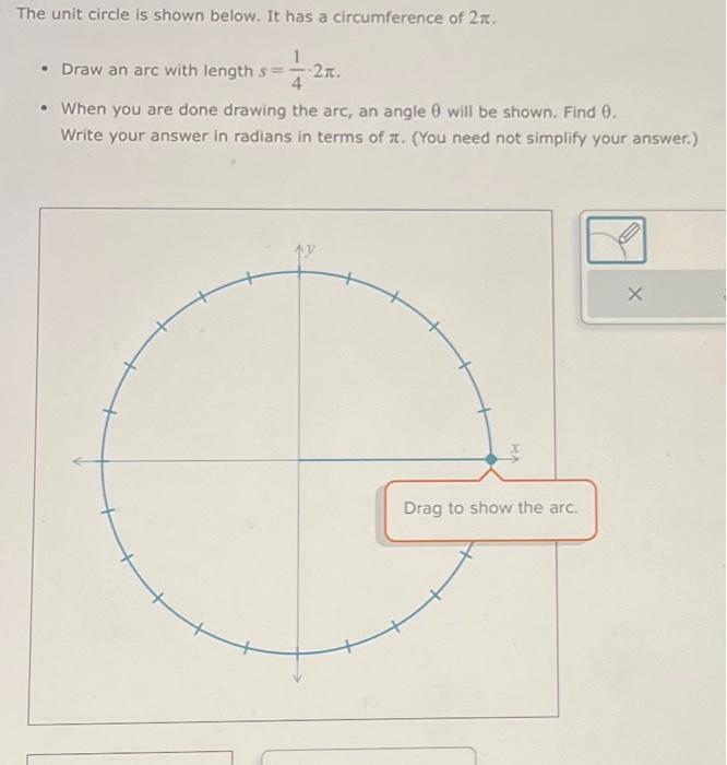 Solved The unit circle is shown below. It has a | Chegg.com