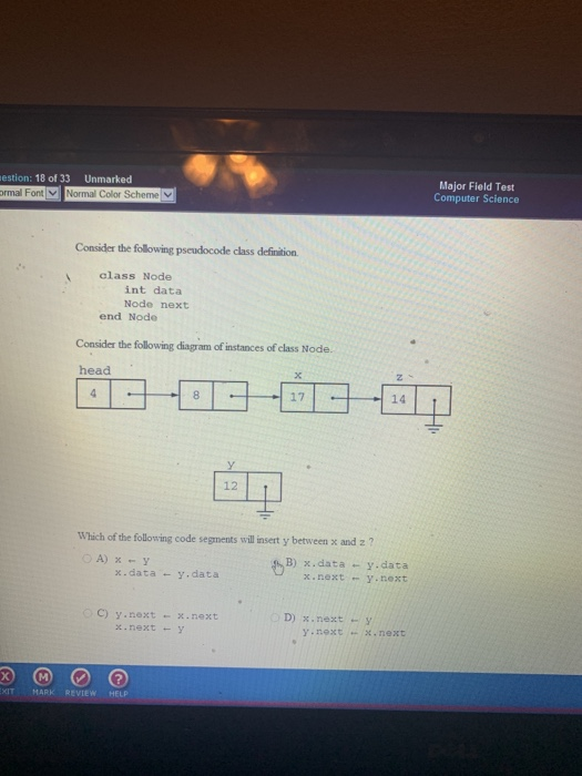 Solved Estion 18 Of 33 Unmarked Ormal Font Normal Color Chegg Com